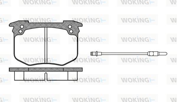 Woking P1303.02 - Комплект спирачно феродо, дискови спирачки vvparts.bg