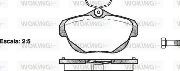 Woking P13033.00 - Комплект спирачно феродо, дискови спирачки vvparts.bg