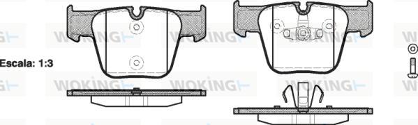 Woking P13183.00 - Комплект спирачно феродо, дискови спирачки vvparts.bg