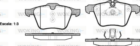 Woking P13173.00 - Комплект спирачно феродо, дискови спирачки vvparts.bg