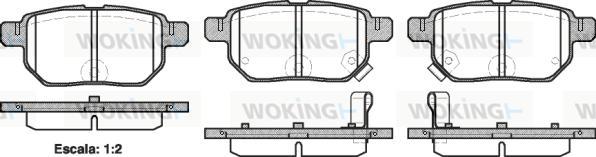 Woking P13863.02 - Комплект спирачно феродо, дискови спирачки vvparts.bg