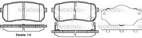 Woking P13883.02 - Комплект спирачно феродо, дискови спирачки vvparts.bg