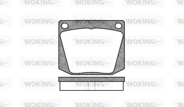 Woking P1383.00 - Комплект спирачно феродо, дискови спирачки vvparts.bg