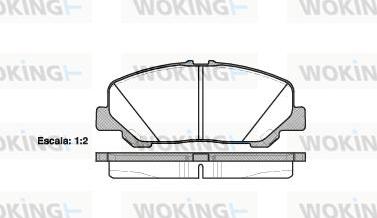 Woking P13873.00 - Комплект спирачно феродо, дискови спирачки vvparts.bg