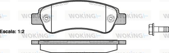 Woking P13383.00 - Комплект спирачно феродо, дискови спирачки vvparts.bg