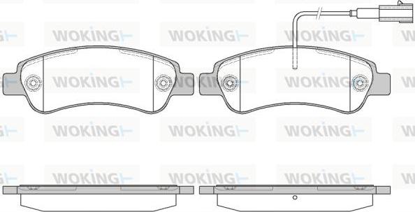 Woking P13383.02 - Комплект спирачно феродо, дискови спирачки vvparts.bg