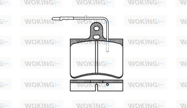 Woking P1333.14 - Комплект спирачно феродо, дискови спирачки vvparts.bg