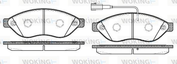 Woking P13373.12 - Комплект спирачно феродо, дискови спирачки vvparts.bg