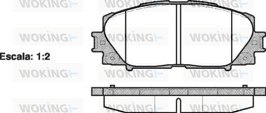 Woking P13243.00 - Комплект спирачно феродо, дискови спирачки vvparts.bg