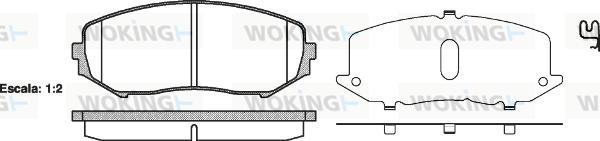 Woking P13253.02 - Комплект спирачно феродо, дискови спирачки vvparts.bg