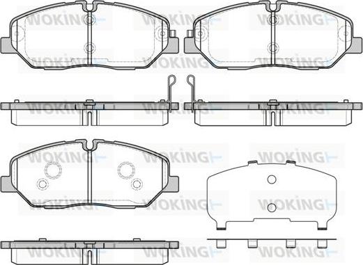 Woking P13263.32 - Комплект спирачно феродо, дискови спирачки vvparts.bg