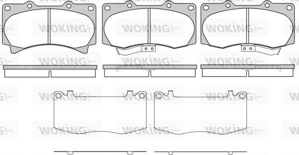 Woking P13203.02 - Комплект спирачно феродо, дискови спирачки vvparts.bg