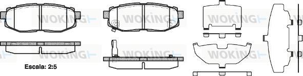 Woking P13283.01 - Комплект спирачно феродо, дискови спирачки vvparts.bg