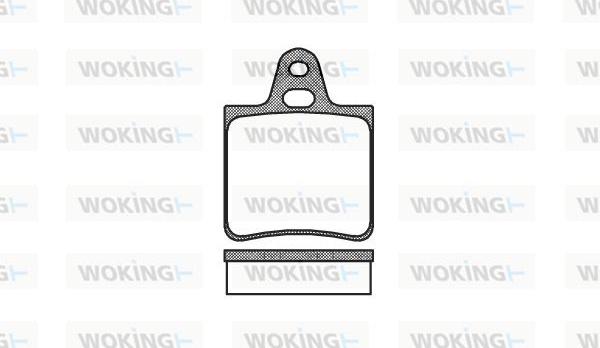 Woking P1323.00 - Комплект спирачно феродо, дискови спирачки vvparts.bg