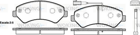 Woking P13753.01 - Комплект спирачно феродо, дискови спирачки vvparts.bg