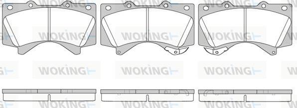 Woking P13713.02 - Комплект спирачно феродо, дискови спирачки vvparts.bg