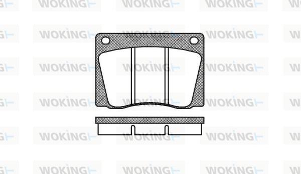 Woking P1373.00 - Комплект спирачно феродо, дискови спирачки vvparts.bg