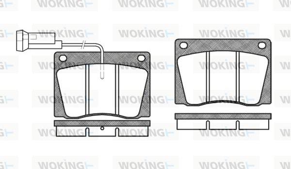 Woking P1373.02 - Комплект спирачно феродо, дискови спирачки vvparts.bg