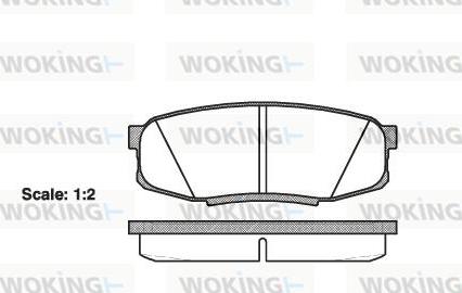 Woking P13723.00 - Комплект спирачно феродо, дискови спирачки vvparts.bg