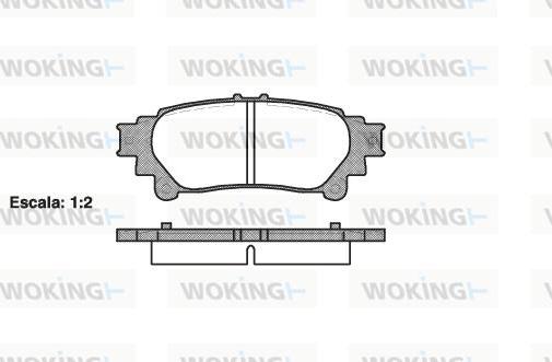 Woking P12953.00 - Комплект спирачно феродо, дискови спирачки vvparts.bg