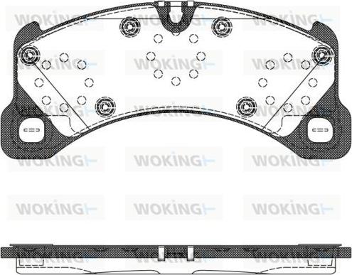 Woking P12453.50 - Комплект спирачно феродо, дискови спирачки vvparts.bg