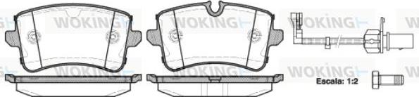 Woking P12433.10 - Комплект спирачно феродо, дискови спирачки vvparts.bg