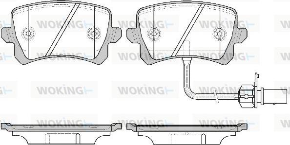 Woking P12423.01 - Комплект спирачно феродо, дискови спирачки vvparts.bg