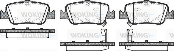 Woking P12563.02 - Комплект спирачно феродо, дискови спирачки vvparts.bg