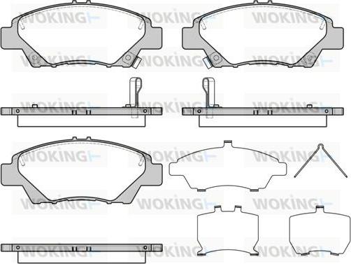 Woking P12583.42 - Комплект спирачно феродо, дискови спирачки vvparts.bg