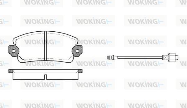 Woking P1253.12 - Комплект спирачно феродо, дискови спирачки vvparts.bg