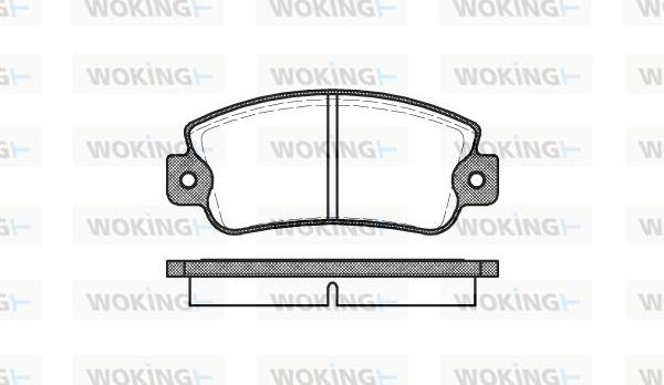 Woking P1253.20 - Комплект спирачно феродо, дискови спирачки vvparts.bg