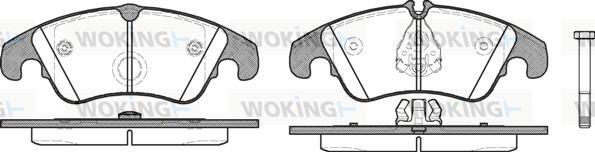 Woking P12043.10 - Комплект спирачно феродо, дискови спирачки vvparts.bg