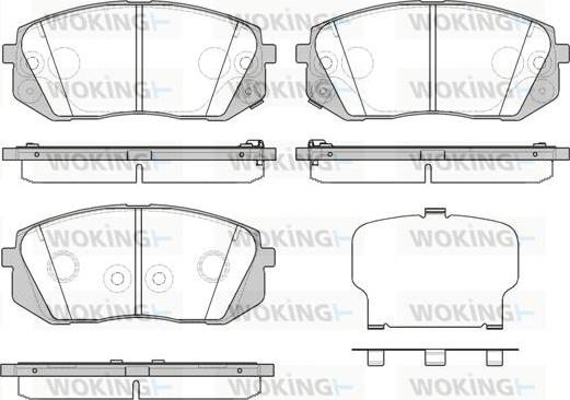 Woking P12023.52 - Комплект спирачно феродо, дискови спирачки vvparts.bg