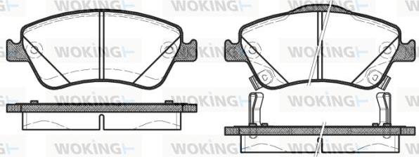 Woking P12103.02 - Комплект спирачно феродо, дискови спирачки vvparts.bg