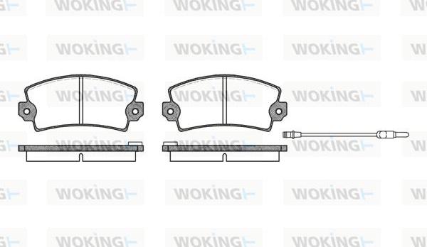 Woking P1213.96 - Комплект спирачно феродо, дискови спирачки vvparts.bg