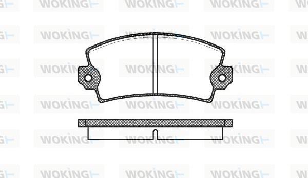 Woking P1213.00 - Комплект спирачно феродо, дискови спирачки vvparts.bg