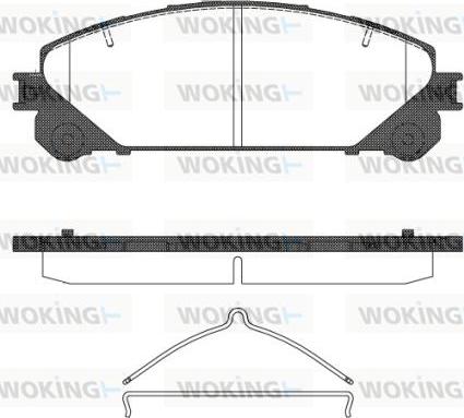 Woking P12123.00 - Комплект спирачно феродо, дискови спирачки vvparts.bg