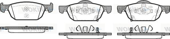 Woking P12843.02 - Комплект спирачно феродо, дискови спирачки vvparts.bg