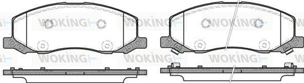 Woking P12863.02 - Комплект спирачно феродо, дискови спирачки vvparts.bg