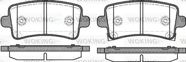 Woking P12883.04 - Комплект спирачно феродо, дискови спирачки vvparts.bg