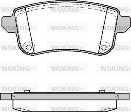 Woking P12873.10 - Комплект спирачно феродо, дискови спирачки vvparts.bg