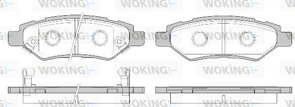 Woking P12353.02 - Комплект спирачно феродо, дискови спирачки vvparts.bg