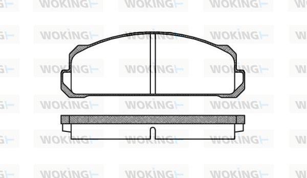 Woking P1223.40 - Комплект спирачно феродо, дискови спирачки vvparts.bg