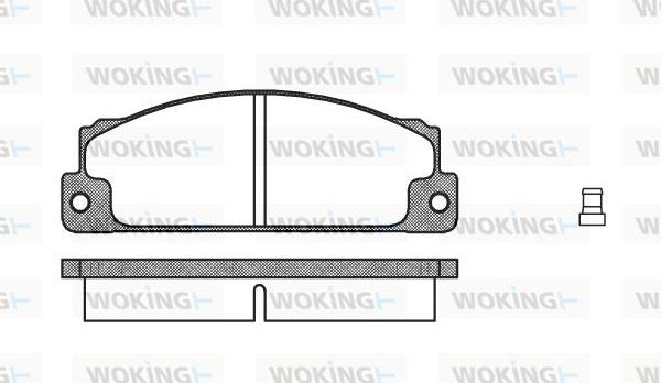 Woking P1223.02 - Комплект спирачно феродо, дискови спирачки vvparts.bg