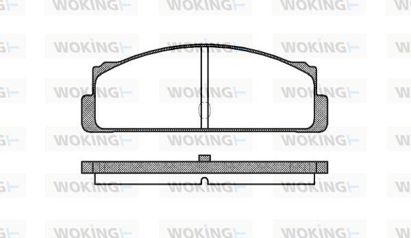 Woking P1223.10 - Комплект спирачно феродо, дискови спирачки vvparts.bg
