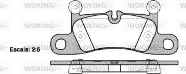 Woking P12793.10 - Комплект спирачно феродо, дискови спирачки vvparts.bg