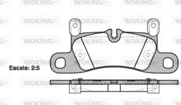 Woking P12793.20 - Комплект спирачно феродо, дискови спирачки vvparts.bg