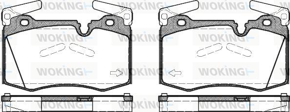 Woking P12743.00 - Комплект спирачно феродо, дискови спирачки vvparts.bg