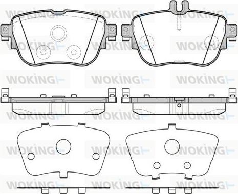 Woking P17993.00 - Комплект спирачно феродо, дискови спирачки vvparts.bg