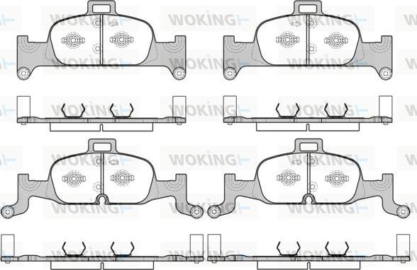 Woking P17913.00 - Комплект спирачно феродо, дискови спирачки vvparts.bg